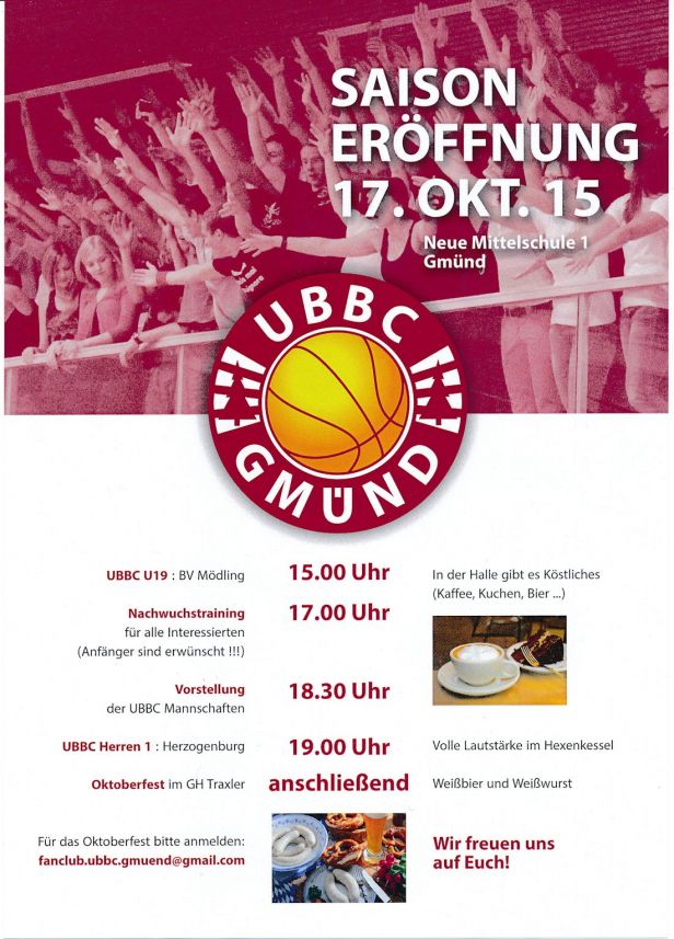 UBBC Saisoneröffnung am 17. Okt.